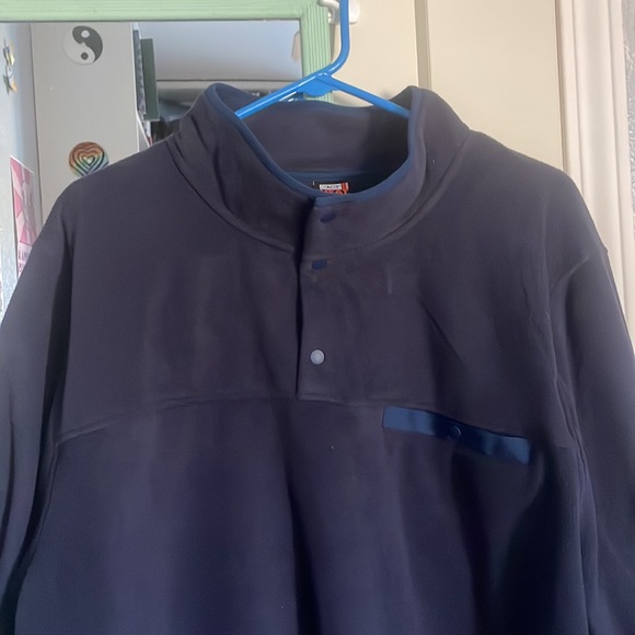 blue quarter button sweatshirt - Picture 2 of 3